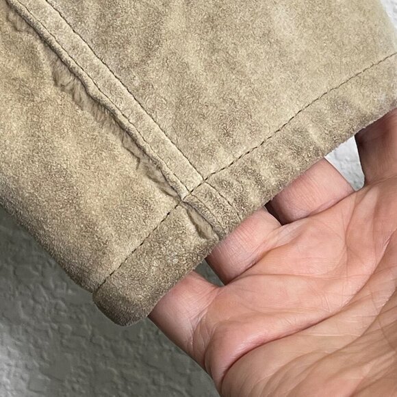 Vintage 1990s American Eagle Outfitters Sherpa-Lined Leather Jacket – Size Mediu - Picture 13 of 13